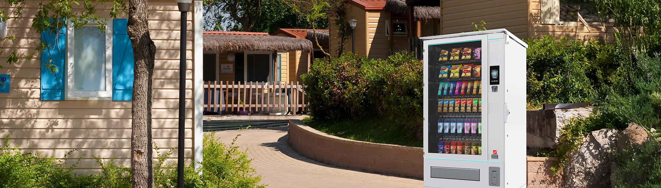 Campingplatz Ein Automat auf einem Campingplatz