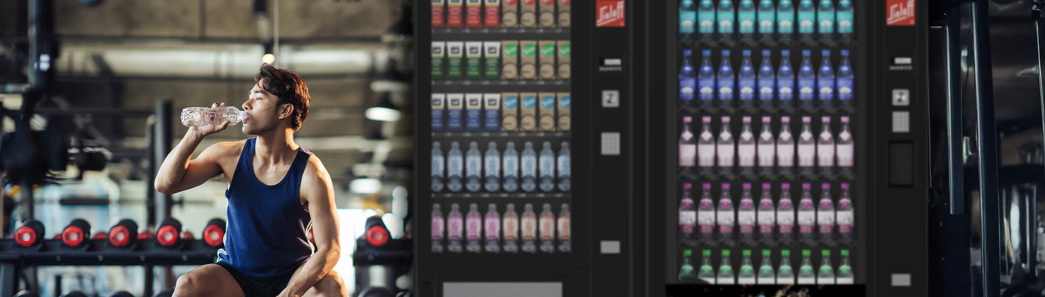 Fitnessstudio Ein Automat im Fitnessstudio