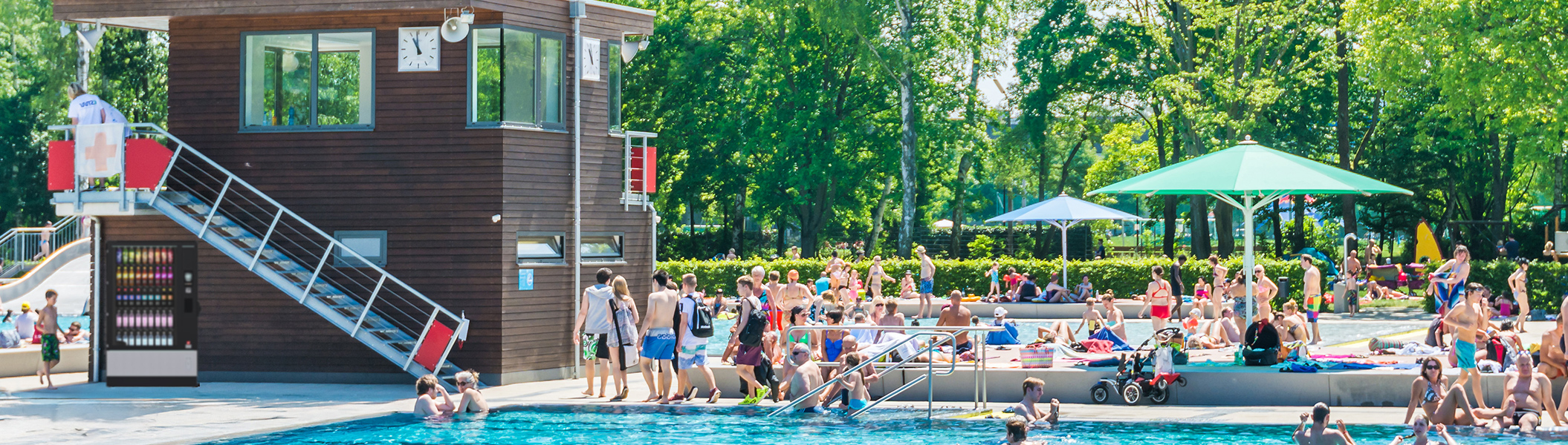 Freibad & Freizeitpark Ein Automat im Freibad