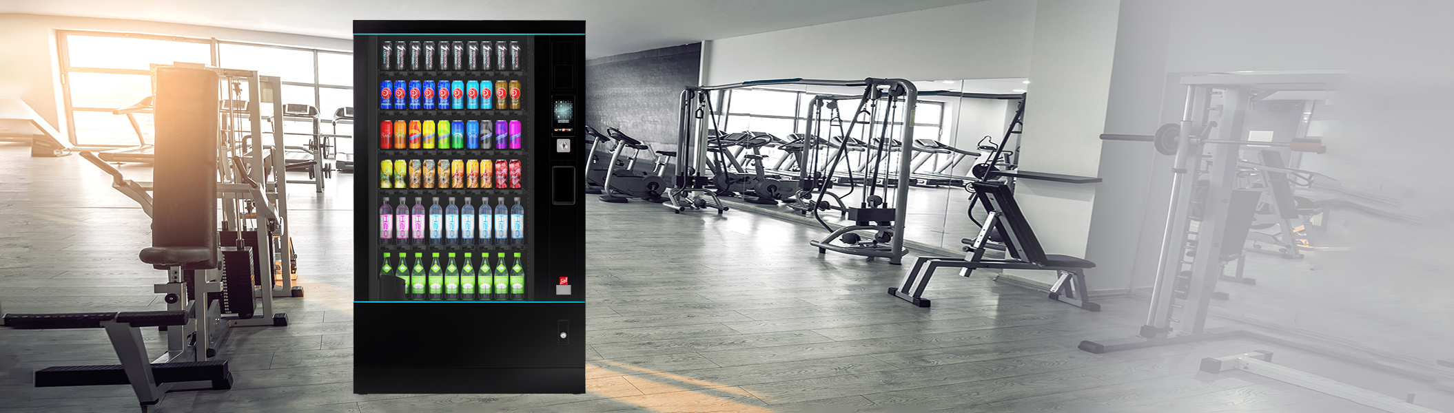 SiLine<sup>®</sup> GF Ein SiLine GF Kaltgetränkeautomat in einem Fitnessstudio