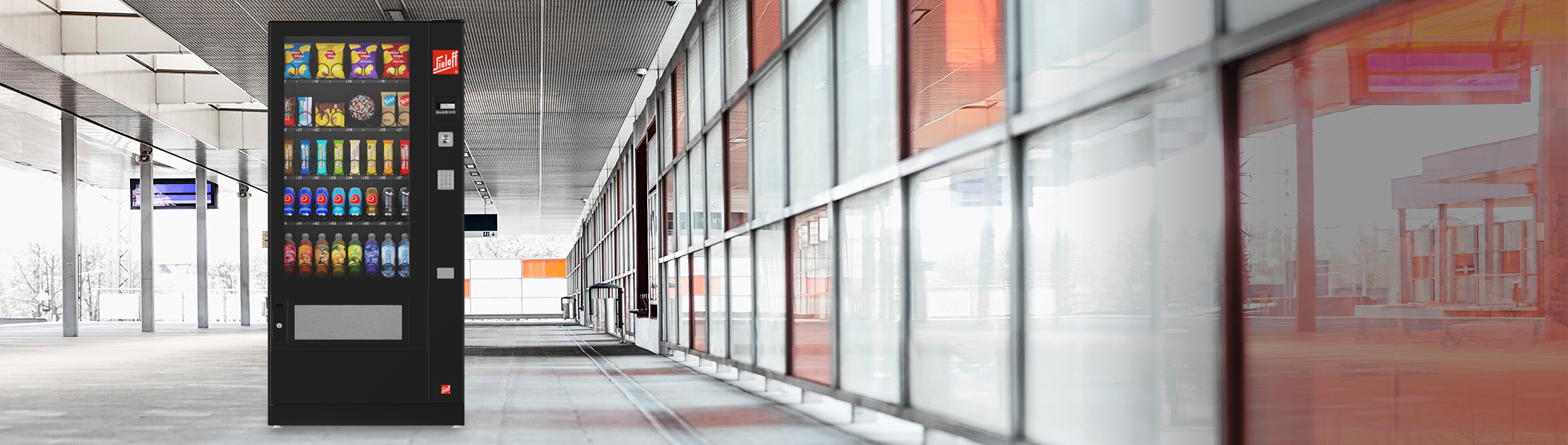 SN48 Der Combi- / Spiralautomat SN48 auf einem öffentlichen Platz