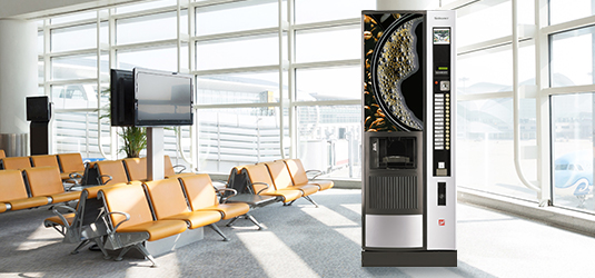 Ein Bild eines Automaten auf einem Flughafen